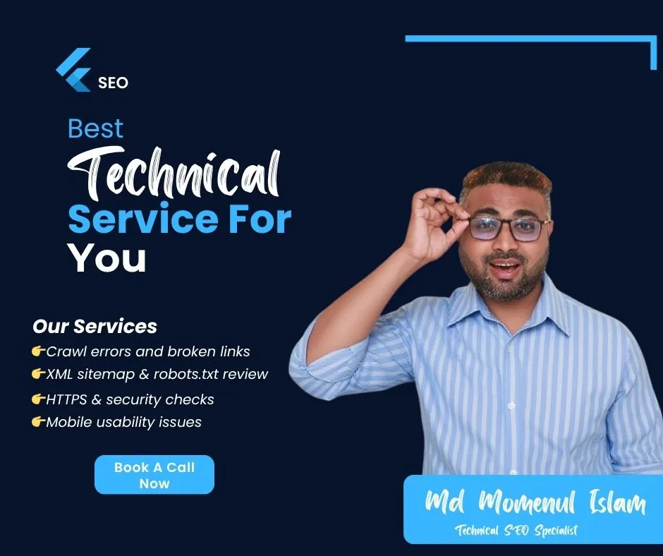 Technical SEO services by Md Momenul Islam to improve website performance, crawling, and indexing